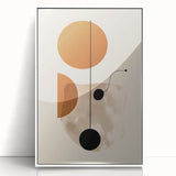 Modern Bohemian Wall Art - Geometric Boho Decor Canvas with Warm Earthy Tones