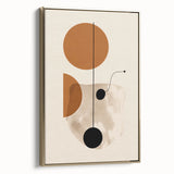 Modern Bohemian Wall Art - Geometric Boho Decor Canvas with Warm Earthy Tones