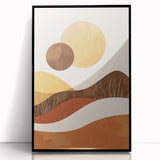 Eclectic Bohemian Wall Art | Artistic Boho Decor Canvas for Warm Interiors