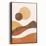 Eclectic Bohemian Wall Art | Artistic Boho Decor Canvas for Warm Interiors