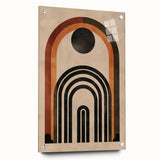 Retro Bohemian Wall Art | Geometric Boho Decor Canvas for Chic Interiors
