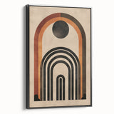 Retro Bohemian Wall Art | Geometric Boho Decor Canvas for Chic Interiors