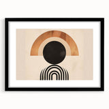 Boho Wall Art - Bold Geometric Circle and Arch Bohemian Canvas Design