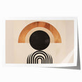 Boho Wall Art - Bold Geometric Circle and Arch Bohemian Canvas Design