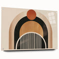 Boho Geometric Wall Art - Earthy Arch and Circle Bohemian Canvas Print