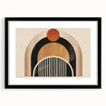 Boho Geometric Wall Art - Earthy Arch and Circle Bohemian Canvas Print