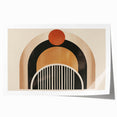 Boho Geometric Wall Art - Earthy Arch and Circle Bohemian Canvas Print