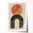 Bohemian Wall Art | Eclectic Boho Decor Canvas | Circle and Arch Design