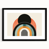 Bohemian Wall Art | Retro Bauhaus Arches Boho Canvas | Eclectic Art Print