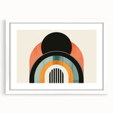 Bohemian Wall Art | Retro Bauhaus Arches Boho Canvas | Eclectic Art Print
