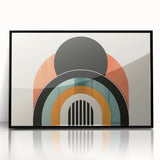 Bohemian Wall Art | Retro Bauhaus Arches Boho Canvas | Eclectic Art Print