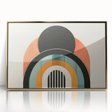 Bohemian Wall Art | Retro Bauhaus Arches Boho Canvas | Eclectic Art Print