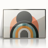 Bohemian Wall Art | Retro Bauhaus Arches Boho Canvas | Eclectic Art Print