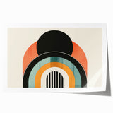 Bohemian Wall Art | Retro Bauhaus Arches Boho Canvas | Eclectic Art Print