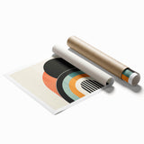 Bohemian Wall Art | Retro Bauhaus Arches Boho Canvas | Eclectic Art Print