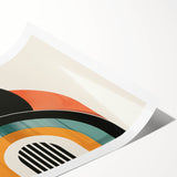 Bohemian Wall Art | Retro Bauhaus Arches Boho Canvas | Eclectic Art Print