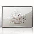 Boho Wall Decor - Elegant Floral Perfume Bottle Bohemian Canvas Art