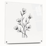 Bohemian Wall Art | Minimalist Floral Boho Decor Canvas | Eclectic Art Print