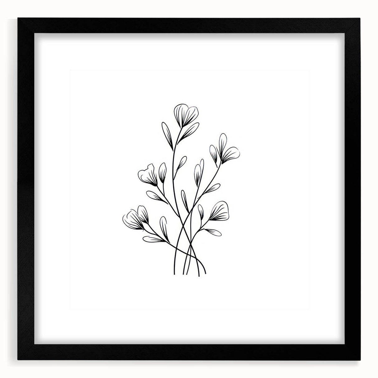 Bohemian Wall Art | Minimalist Floral Boho Decor Canvas | Eclectic Art Print