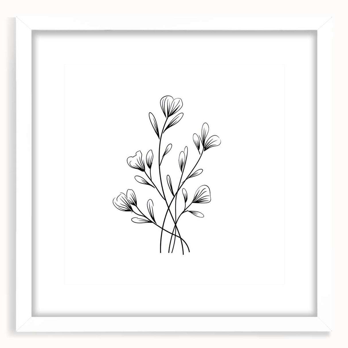 Bohemian Wall Art | Minimalist Floral Boho Decor Canvas | Eclectic Art Print