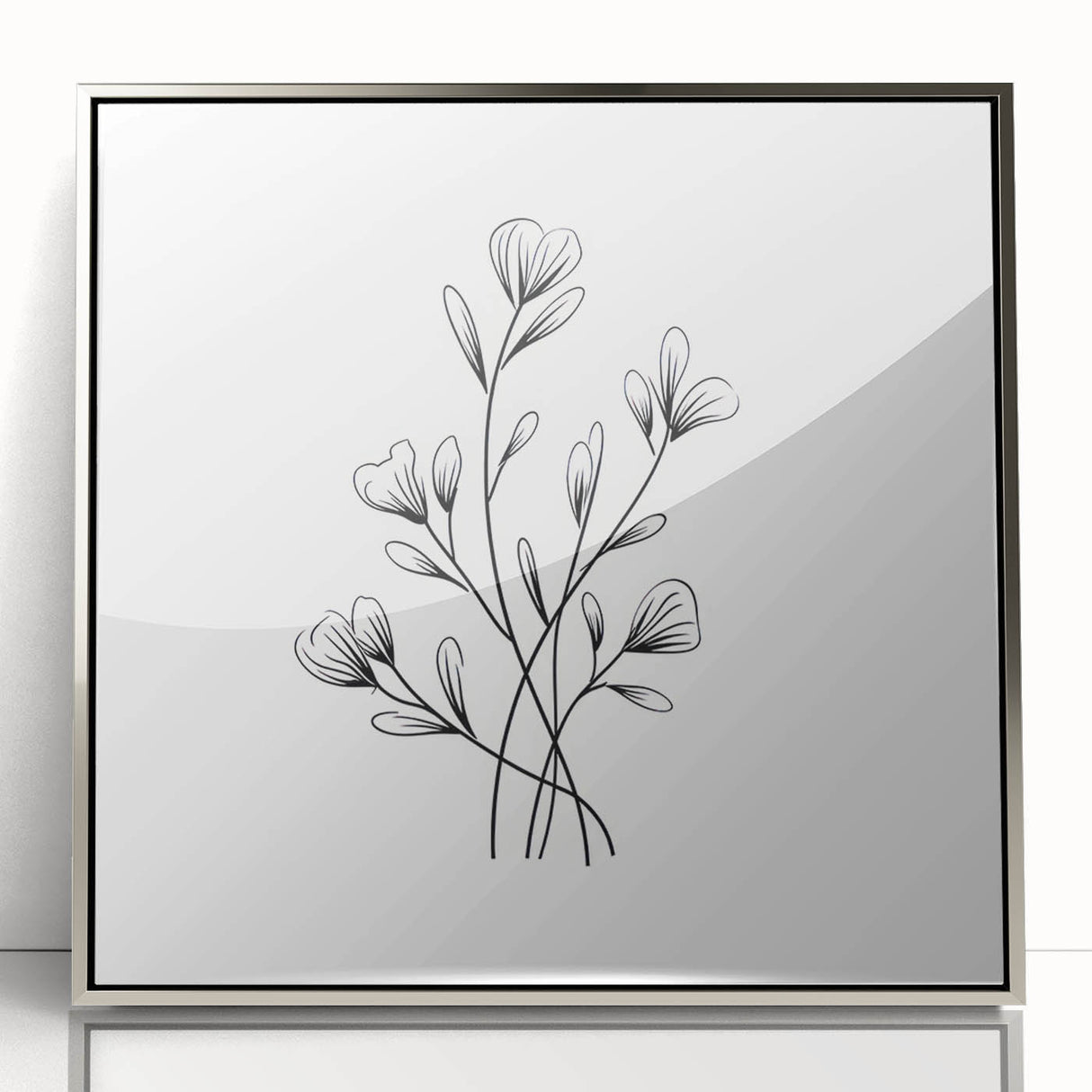 Bohemian Wall Art | Minimalist Floral Boho Decor Canvas | Eclectic Art Print