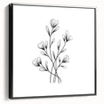 Bohemian Wall Art | Minimalist Floral Boho Decor Canvas | Eclectic Art Print