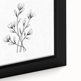 Bohemian Wall Art | Minimalist Floral Boho Decor Canvas | Eclectic Art Print