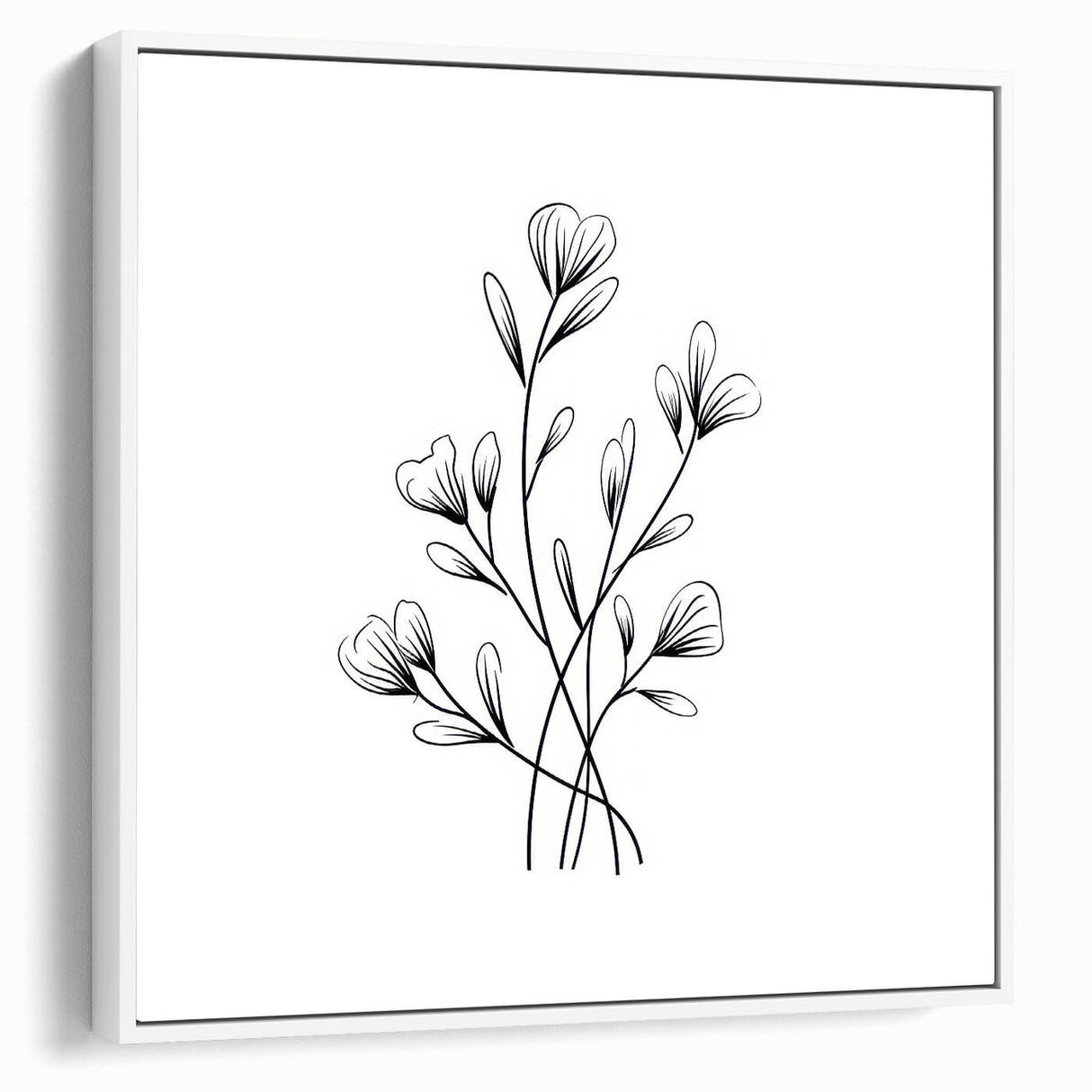 Bohemian Wall Art | Minimalist Floral Boho Decor Canvas | Eclectic Art Print
