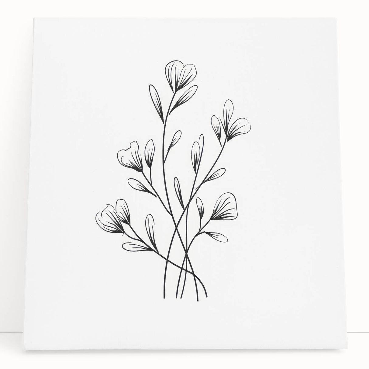 Bohemian Wall Art | Minimalist Floral Boho Decor Canvas | Eclectic Art Print