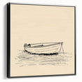 Bohemian Wall Art | Serene Boho Boat Decor Canvas | Eclectic Art Print