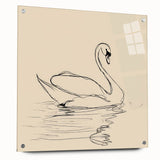Bohemian Wall Art | Graceful Swan Boho Decor Canvas | Eclectic Art Print