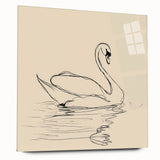 Bohemian Wall Art | Graceful Swan Boho Decor Canvas | Eclectic Art Print