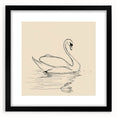 Bohemian Wall Art | Graceful Swan Boho Decor Canvas | Eclectic Art Print