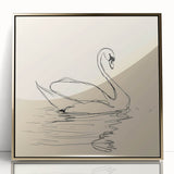 Bohemian Wall Art | Graceful Swan Boho Decor Canvas | Eclectic Art Print