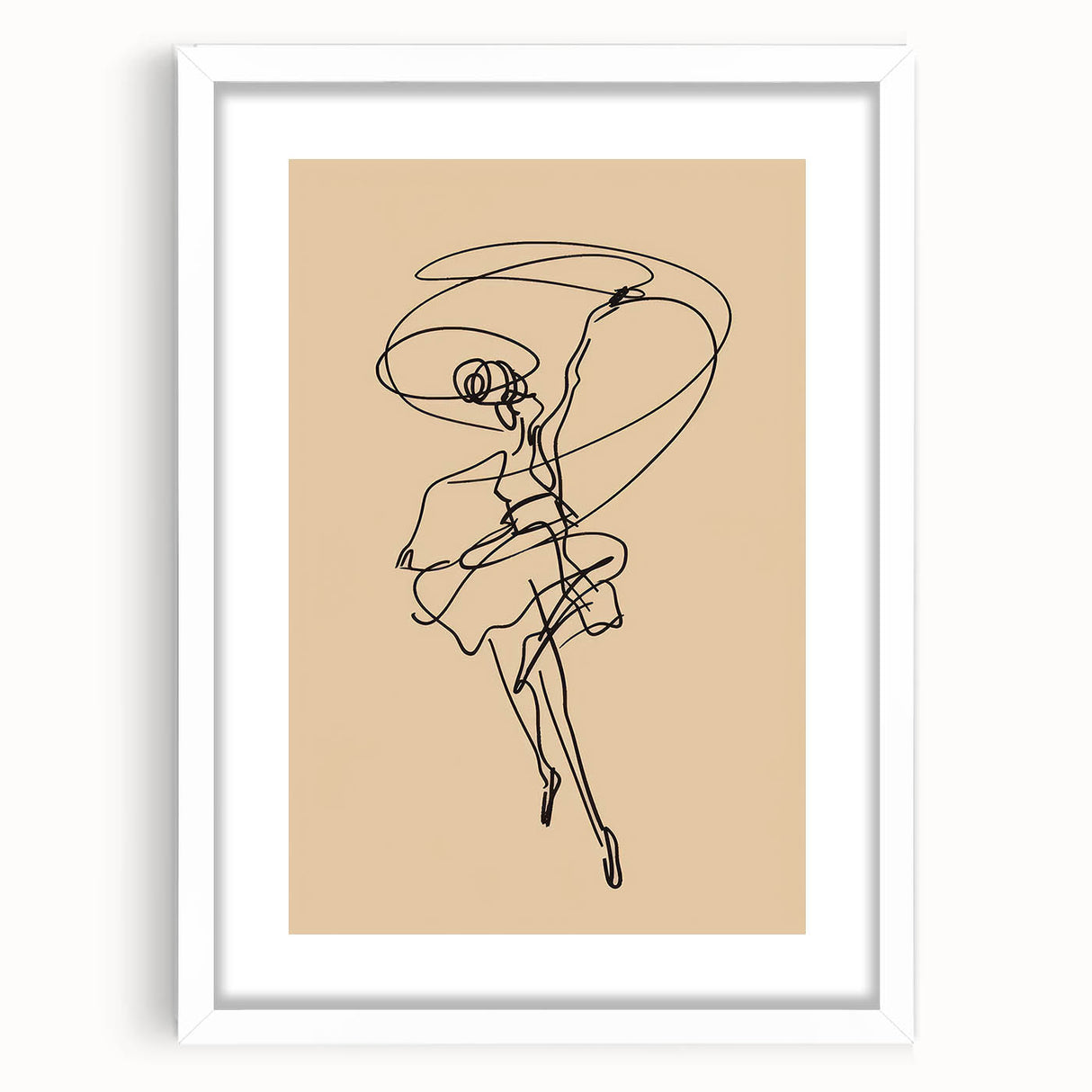 Bohemian Wall Art | Dynamic Dancer Line Drawing | Minimalist Art Print