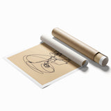 Bohemian Wall Art | Dynamic Dancer Line Drawing | Minimalist Art Print