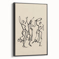 Bohemian Wall Art | Dancing Figures Line Drawing | Minimalist Art Print
