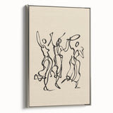 Bohemian Wall Art | Dancing Figures Line Drawing | Minimalist Art Print