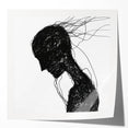 Bohemian Wall Art | Dark Abstract Boho Decor Canvas | Eclectic Art Print