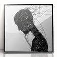 Bohemian Wall Art | Dark Abstract Boho Decor Canvas | Eclectic Art Print
