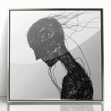 Bohemian Wall Art | Dark Abstract Boho Decor Canvas | Eclectic Art Print