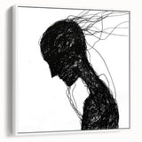 Bohemian Wall Art | Dark Abstract Boho Decor Canvas | Eclectic Art Print