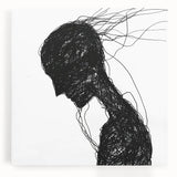 Bohemian Wall Art | Dark Abstract Boho Decor Canvas | Eclectic Art Print