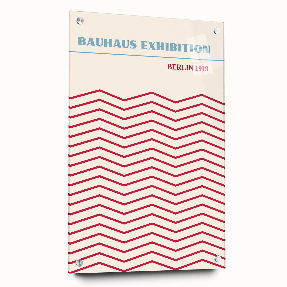 Bohemian Wall Art | Bauhaus Exhibition Berlin 1919 Boho Canvas | Zigzag Print