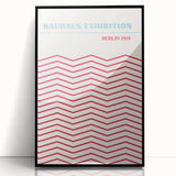 Bohemian Wall Art | Bauhaus Exhibition Berlin 1919 Boho Canvas | Zigzag Print