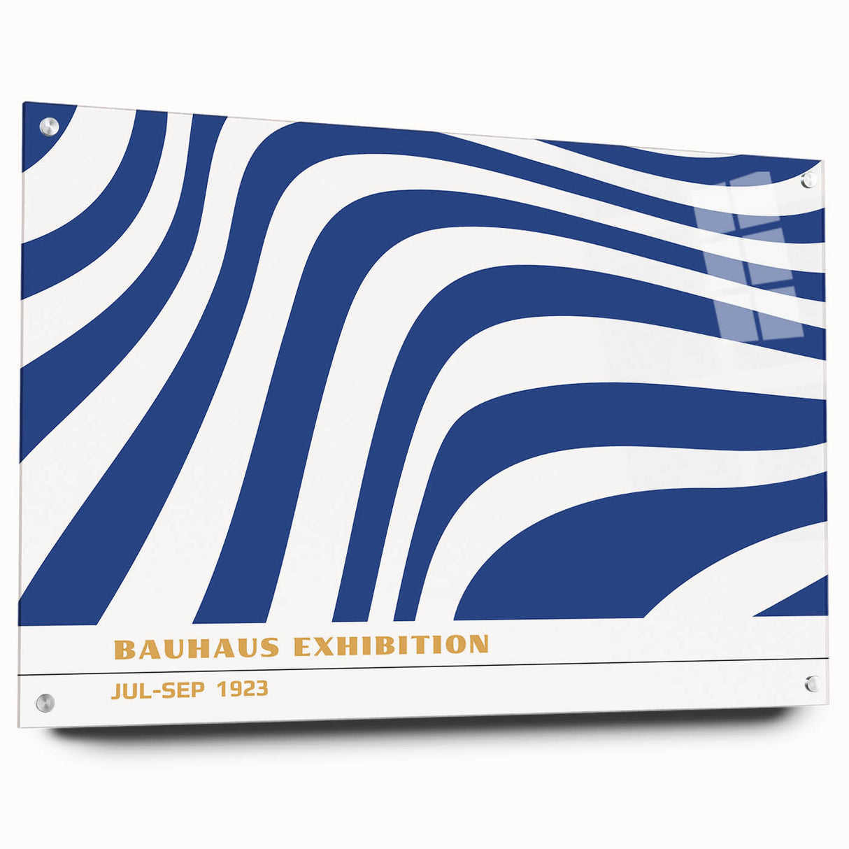 Bohemian Wall Art | Blue & White Bauhaus-Inspired Boho Canvas Print