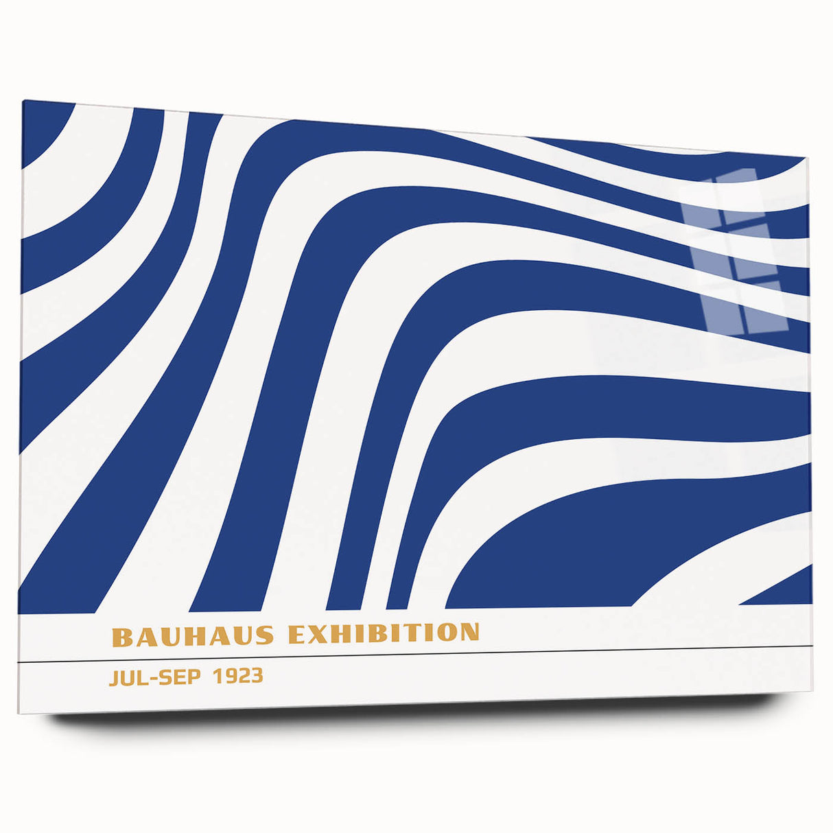 Bohemian Wall Art | Blue & White Bauhaus-Inspired Boho Canvas Print