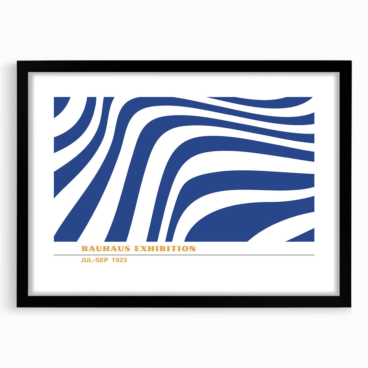 Bohemian Wall Art | Blue & White Bauhaus-Inspired Boho Canvas Print