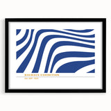 Bohemian Wall Art | Blue & White Bauhaus-Inspired Boho Canvas Print