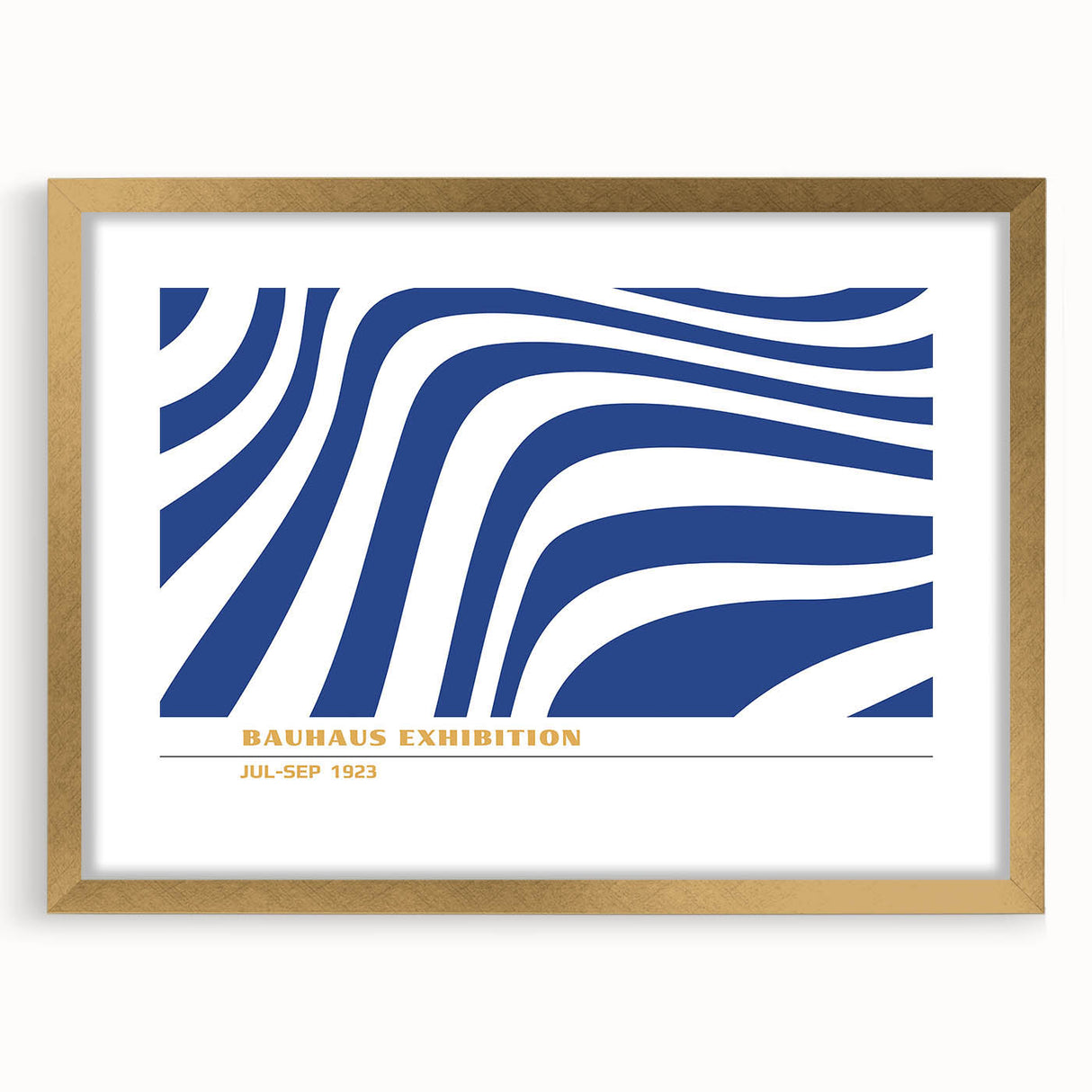 Bohemian Wall Art | Blue & White Bauhaus-Inspired Boho Canvas Print